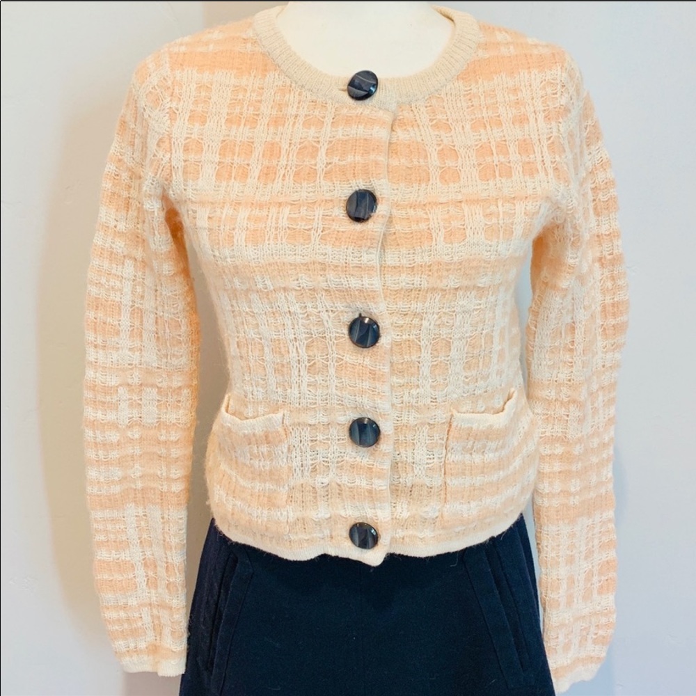 ❌sold❌ Knitted & Knotted Plaid Cropped Cardigan - Picture 4 of 8